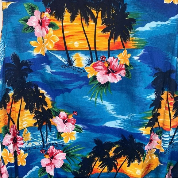 Tropical Blue Floral Midi Dress - Picture 5 of 9